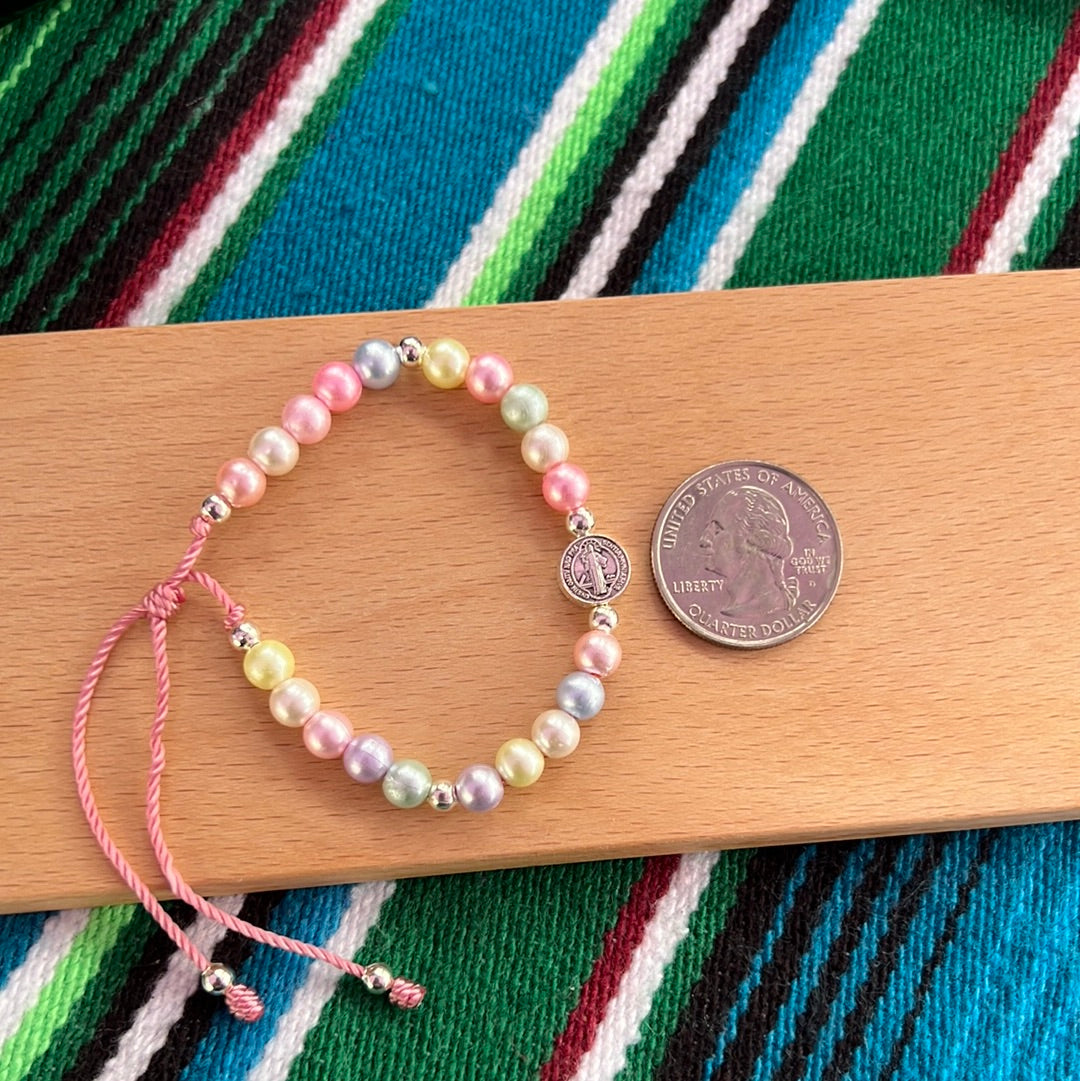 San Benito Pulsera Perlas Grandes
