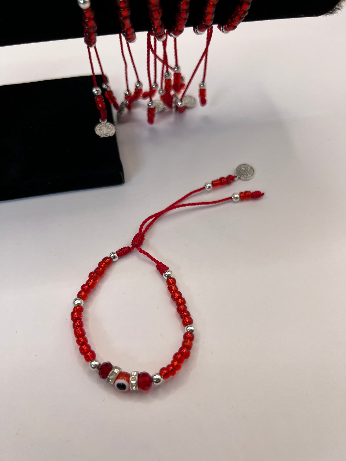 Red Evil Eye Beaded Bracelet